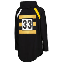 Pittsburgh Steelers KIYA TOMLIN Women's Tri-Blend Raglan Pullover Sweatshirt Black