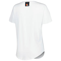 Cleveland Browns KIYA TOMLIN Women's Tri-Blend V-Neck T-Shirt White