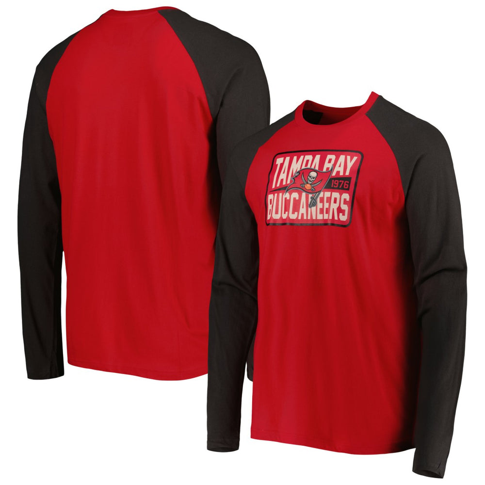 Tampa Bay Buccaneers New Era Current Raglan Long Sleeve T-Shirt Red