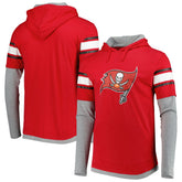 Tampa Bay Buccaneers New Era Long Sleeve Hoodie T-Shirt Red