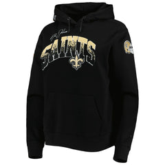 New Orleans Saints Pro Standard Women's Local Patch Pullover Hoodie Black
