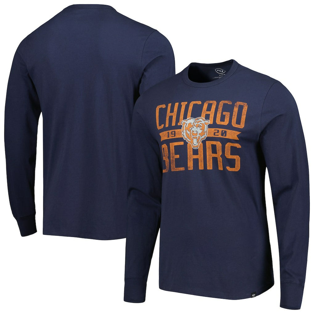 47 brand Chicago Bears '47 Brand Wide Out Franklin Long Sleeve T-Shirt Navy