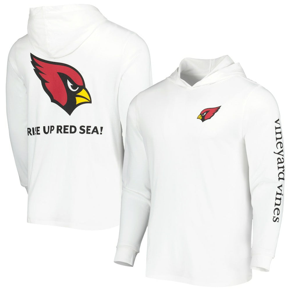 Arizona Cardinals Vineyard Vines Local Long Sleeve Hoodie T-Shirt White