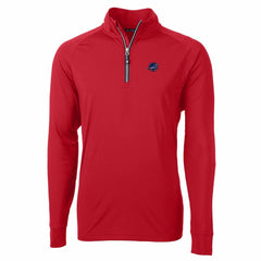 Miami Dolphins Cutter & Buck Big & Tall Adapt Eco Knit Stretch Recycled Quarter-Zip Pullover Top Red