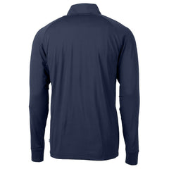 New York Giants Cutter & Buck Big & Tall Adapt Eco Knit Stretch Recycled Quarter-Zip Pullover Top Navy