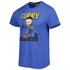 Stephen Curry Golden State Warriors Homage Player Caricature Tri-Blend T-Shirt Royal