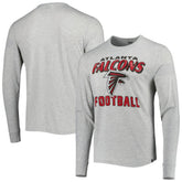 47 brand Atlanta Falcons '47 Dozer Franklin Long Sleeve T-Shirt Heathered Gray