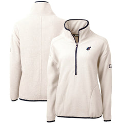 Arizona Cardinals Cutter & Buck Women's Americana Cascade Eco Sherpa Fleece Half-Zip Pullover Jacket Cream
