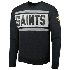 47 brand New Orleans Saints '47 Bypass Tribeca Pullover Sweatshirt Heathered Black