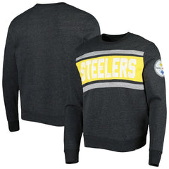 47 brand Pittsburgh Steelers '47 Bypass Tribeca Pullover Sweatshirt Heathered Black