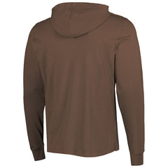 47 brand Cleveland Browns '47 Field Franklin Hooded Long Sleeve T-Shirt Brown