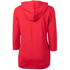 Arizona Cardinals Cutter & Buck Women's Virtue Eco Pique 3/4 Sleeve Half-Zip Pullover Hoodie Red