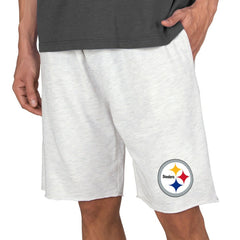 Pittsburgh Steelers Concepts Sport Mainstream Terry Shorts Oatmeal
