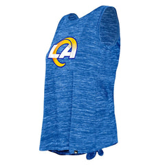 Los Angeles Rams New Era Women's Space Dye Tie-Back Tank Top Royal