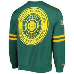 Mitchell & Ness Green Bay Packers All Over 2.0 Pullover Sweatshirt Gold