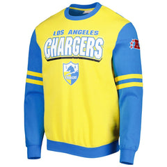 Mitchell & Ness Los Angeles Chargers All Over 2.0 Pullover Sweatshirt Gold