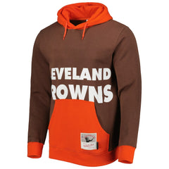 Mitchell & Ness Cleveland Browns Big Face 5.0 Pullover Hoodie Brown
