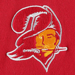 Mitchell & Ness Tampa Bay Buccaneers Washed Short Sleeve Pullover Hoodie Scarlet