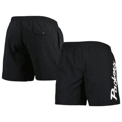 Mitchell & Ness Green Bay Packers Team Essentials Nylon Shorts Black