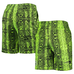 New England Patriots New Era Summer Pop Shorts Neon Green