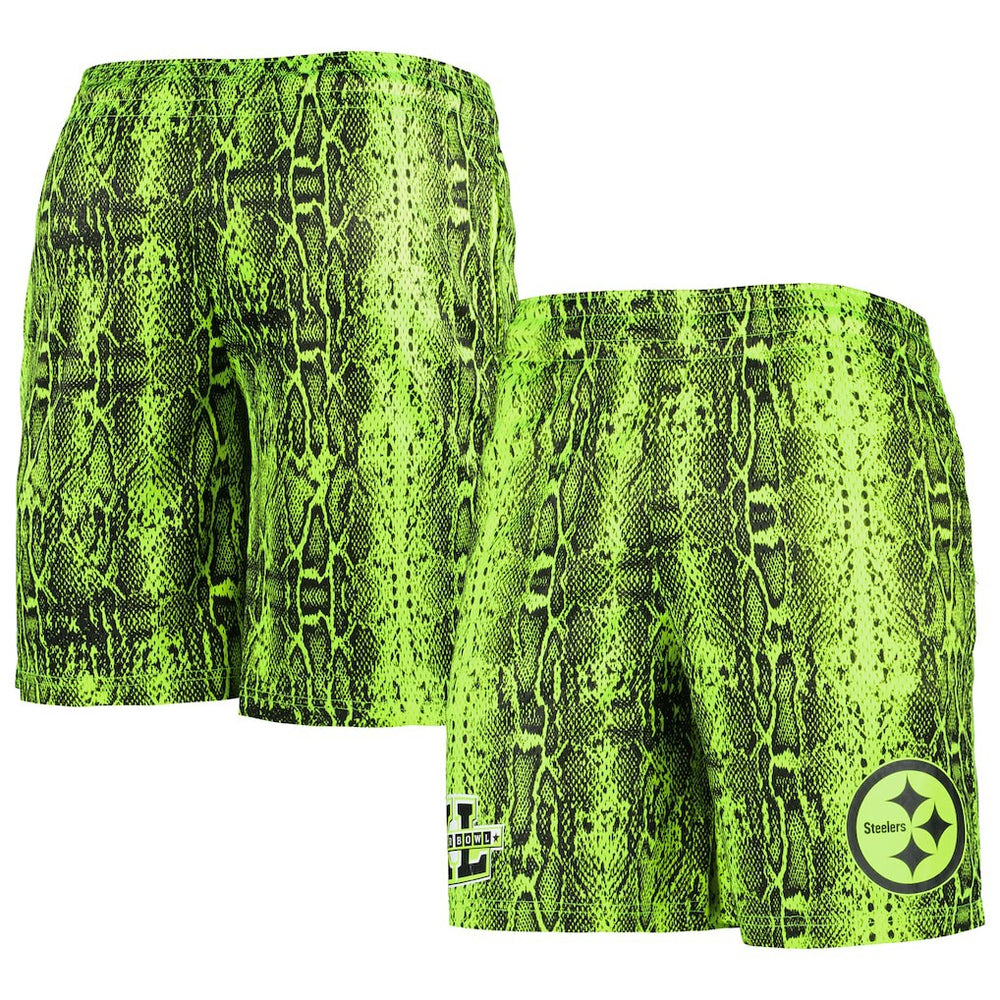 Pittsburgh Steelers New Era Summer Pop Shorts Neon Green