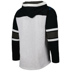 47 brand Carolina Panthers '47 Gridiron Lace-Up Pullover Hoodie Heather Gray