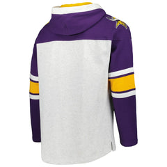 47 brand Minnesota Vikings '47 Gridiron Lace-Up Pullover Hoodie Heather Gray