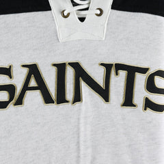 47 brand New Orleans Saints '47 Gridiron Lace-Up Pullover Hoodie Heather Gray