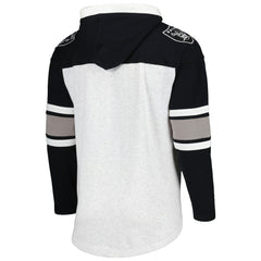 47 brand Las Vegas Raiders '47 Gridiron Lace-Up Pullover Hoodie Heather Gray