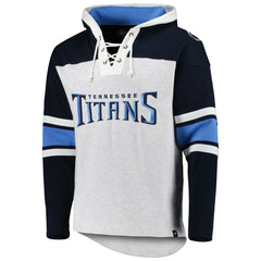 47 brand Tennessee Titans '47 Gridiron Lace-Up Pullover Hoodie Heather Gray