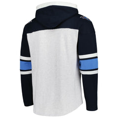 47 brand Tennessee Titans '47 Gridiron Lace-Up Pullover Hoodie Heather Gray