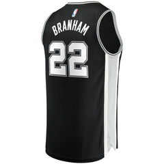 Malaki Branham San Antonio Spurs Fast Break Replica Player Jersey Icon Edition Black | Fanatics US