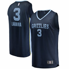 Jake LaRavia Memphis Grizzlies Fast Break Replica Player Jersey Icon Edition Navy | Fanatics US