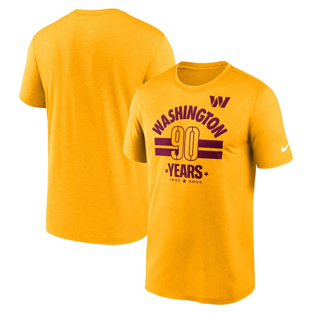 Nike Washington Commanders 90th Anniversary Legend T-Shirt Gold