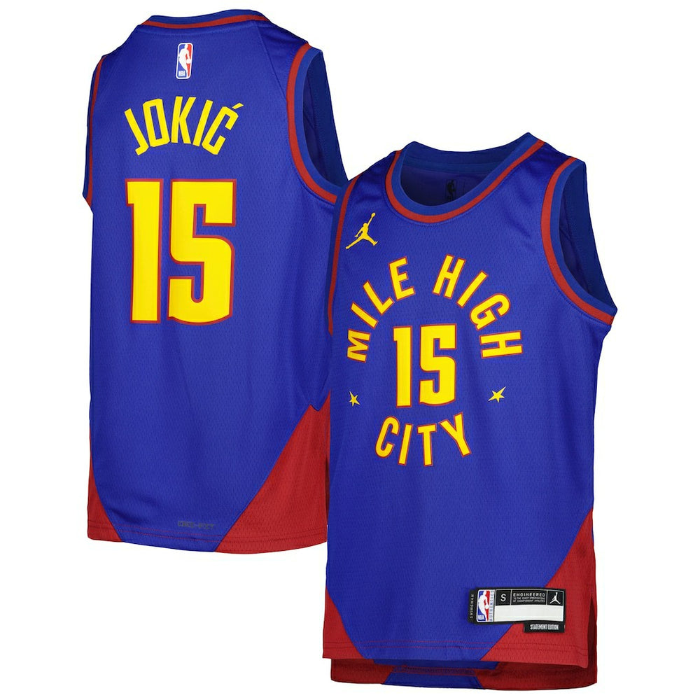 Nikola Jokic Denver Nuggets Jordan Brand Youth Swingman Jersey Statement Editi- Blue