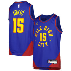 Nikola Jokic Denver Nuggets Jordan Brand Youth Swingman Jersey Statement Editi- Blue