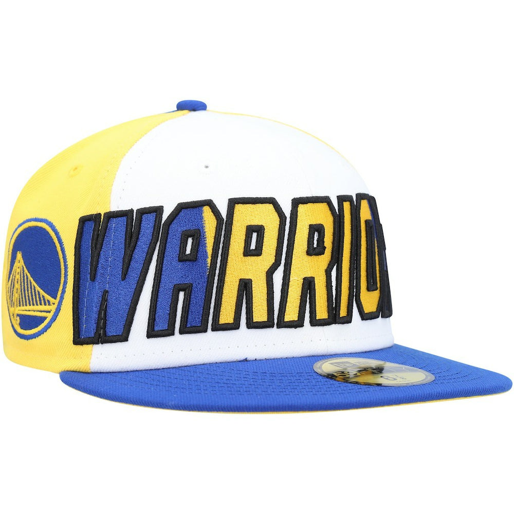 Golden State Warriors Back Half 9FIFTY Fitted Hat for sale White/Royal | New Era US