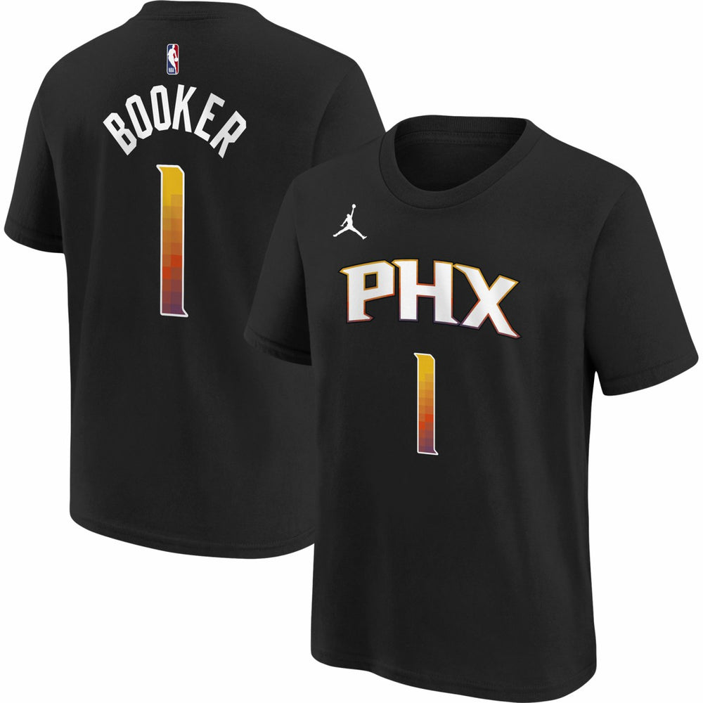 Devin Booker Phoenix Suns Jordan Brand Youth Statement Edition Name & Number Player T-Shirt Black