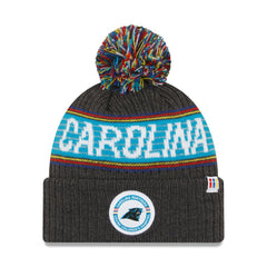 Carolina Panthers New Era 2022 Greg Olsen x Atrium Health Levine Children's Hospital Pom Knit Hat Heather Charcoal