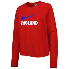 England National Team Women's Lockup Varsity Tri-Blend Raglan Pullover Sweatshirt Red - Nike Discount