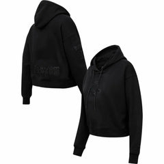 Boston Red Sox Pro Standard Women's Triple Black Cropped Pullover Hoodie - MLB Discount