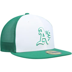 Athletics New Era 2023 On-Field Batting Practice 59FIFTY Fitted Hat - White/Green - New Era Sale