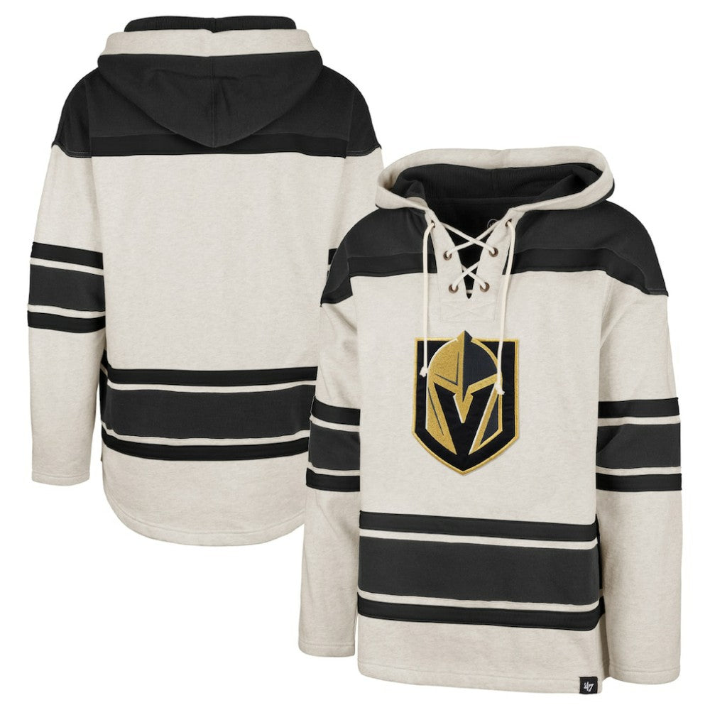 Vegas Golden Knights '47 Rockaway Lace-Up Pullover Hoodie - Oatmeal - NHL 4993237