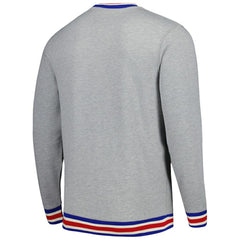 Atlanta Braves New Era Throwback Classic Pullover Sweatshirt - Heather Gray - New Era on Sale