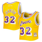 Magic Johnson Los Angeles Lakers Women's 1984 Hardwood Classics Crop Player Tank Top Gold | Mitchell & Ness outlet