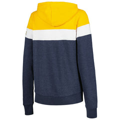Milwaukee Brewers New Era Women's Colorblock Full-Zip Hoodie Jacket - Heather Navy - New Era on Sale