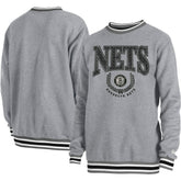 Brooklyn Nets Unisex Vintage Throwback Crew Sweatshirt Heather Gray | New Era outlet