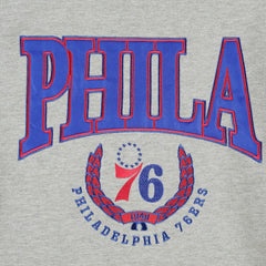 Philadelphia 76ers Unisex Vintage Throwback Crew Sweatshirt Heather Gray | New Era Near Me
