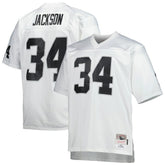 Mitchell & Ness Bo Jackson Las Vegas Raiders Big & Tall 1988 Retired Player Replica Jersey White