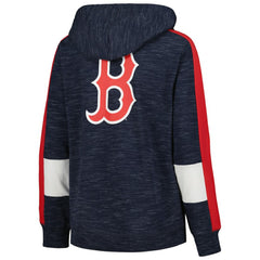 Boston Red Sox New Era Women's Colorblock Full-Zip Hoodie - Navy - New Era Lifestyle
